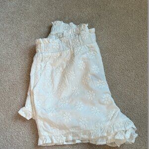 Primark White floral shorts